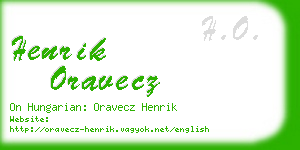 henrik oravecz business card